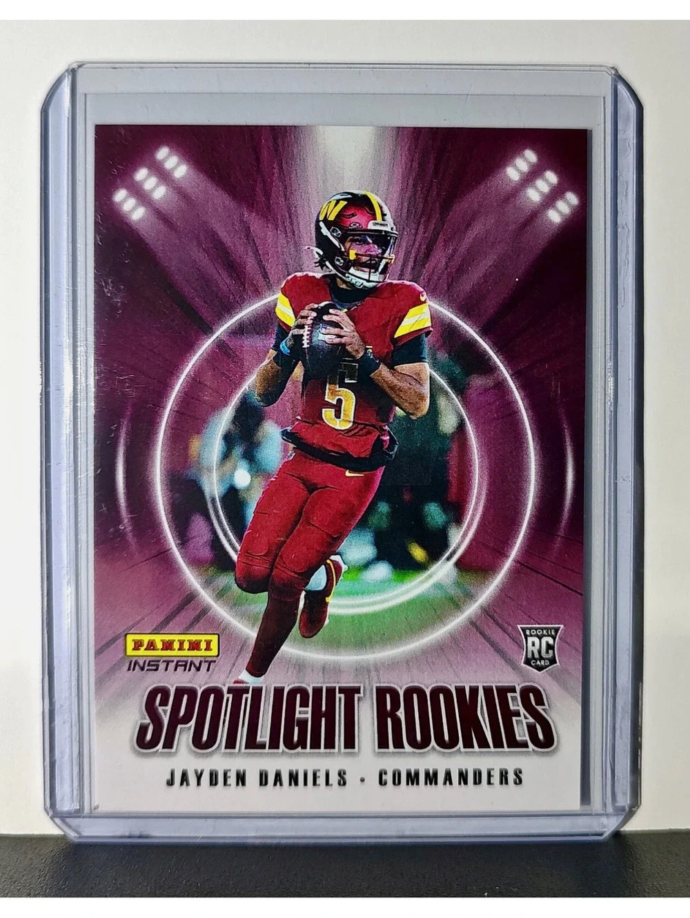 Jayden Daniels Rookie Panini NFL Football Cards Set of 5 with Acrylic Display